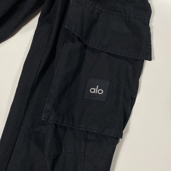 M5159R - ALO Loose Straight Leg Cargo Ripstop Trouser Black men's size 30x29.5 - Picture 3 of 9